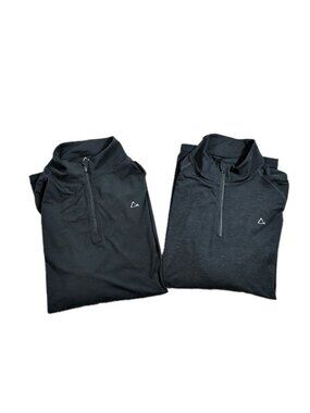 Paradox Shirts Men L Black Merino Wool Drirelease Performance Base Layer 1/4 Zip